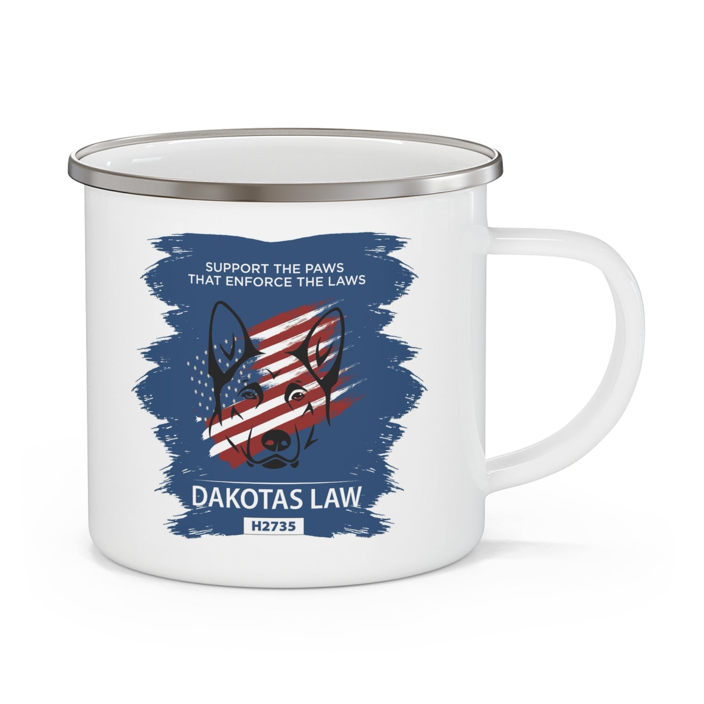 Enamel Mug - Support the Paws Law Enforcement K9s PTSD Awareness