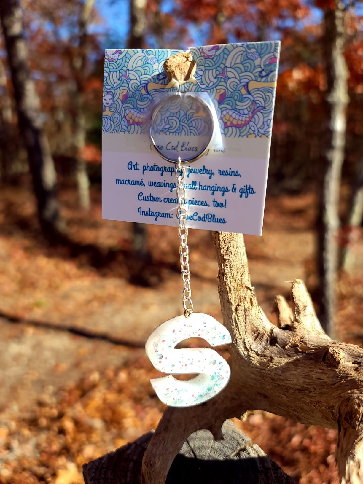 Alphabet Key Chains-Gold, Snowflake
