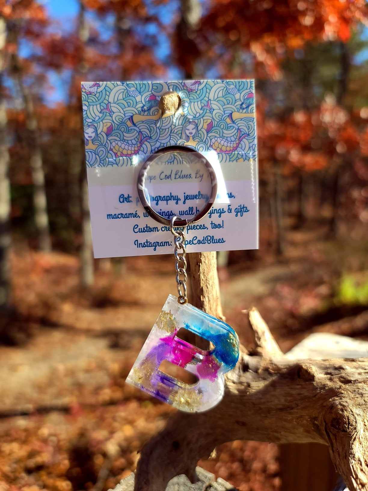 Alphabet Key Chains-Gold, Snowflake