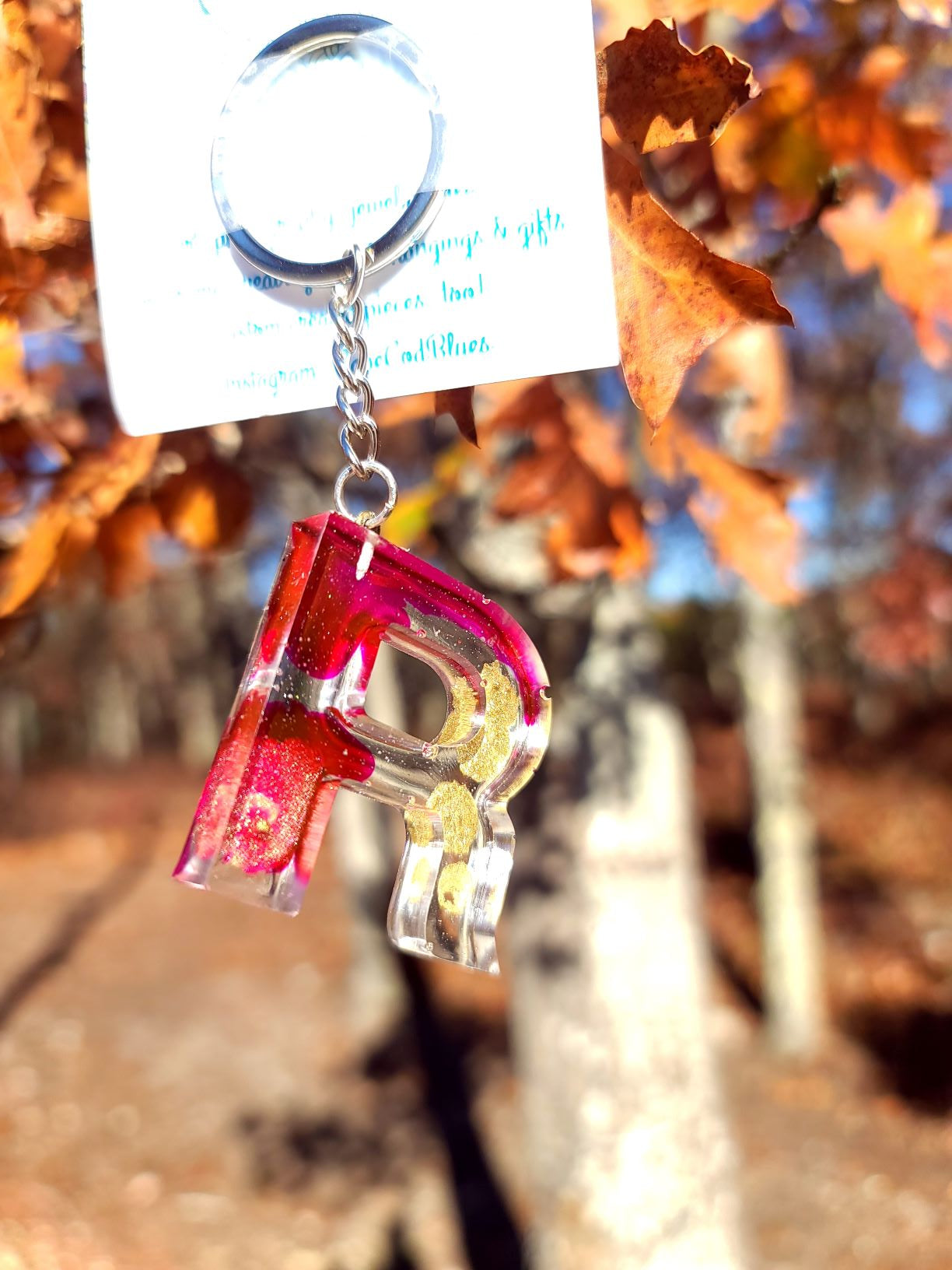 Alphabet Key Chains-Gold, Snowflake