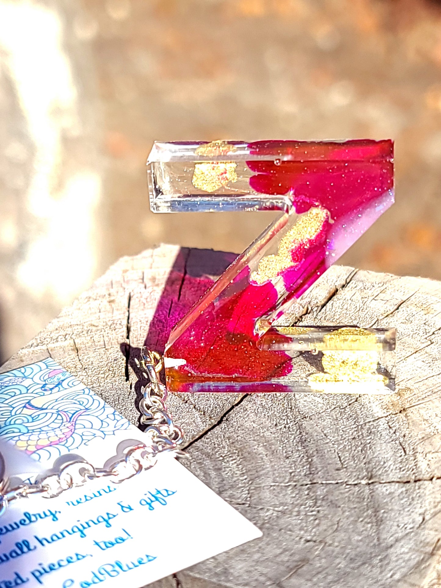 Alphabet Key Chains-Gold, Snowflake