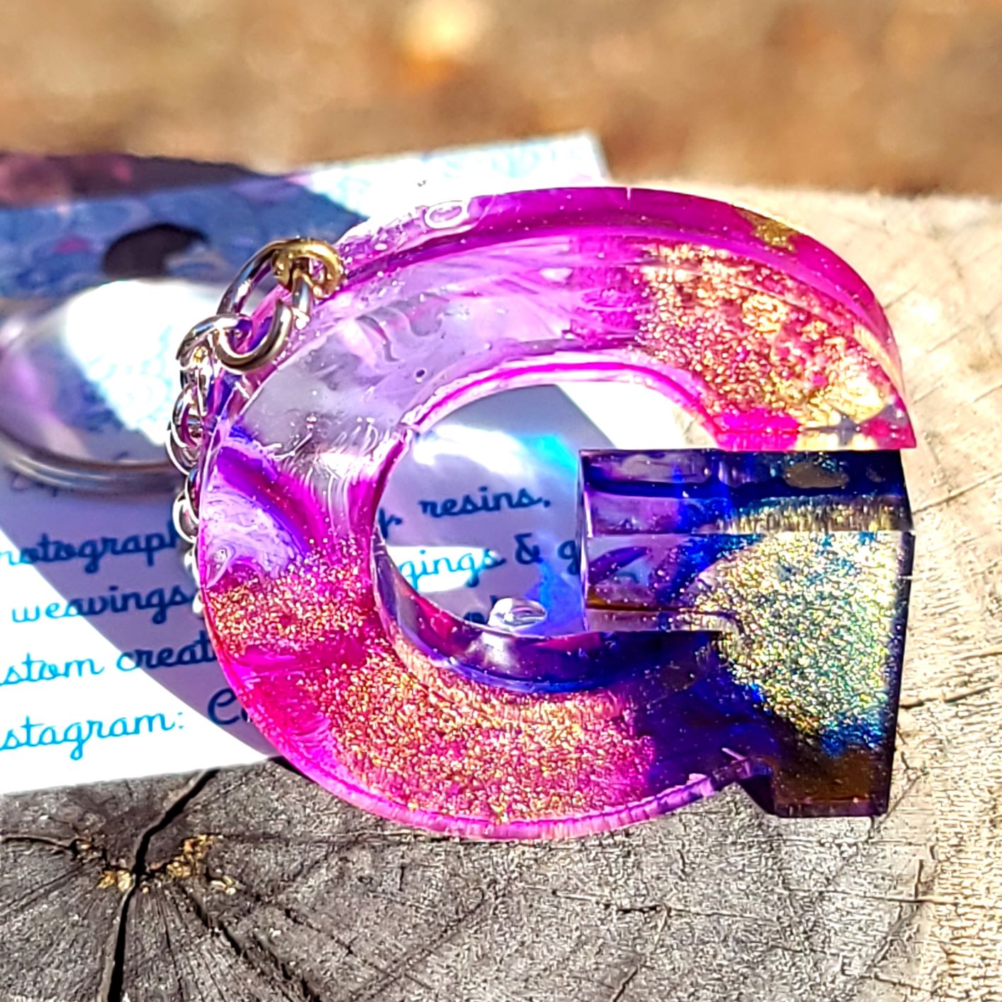 Alphabet Key Chains-Gold, Snowflake
