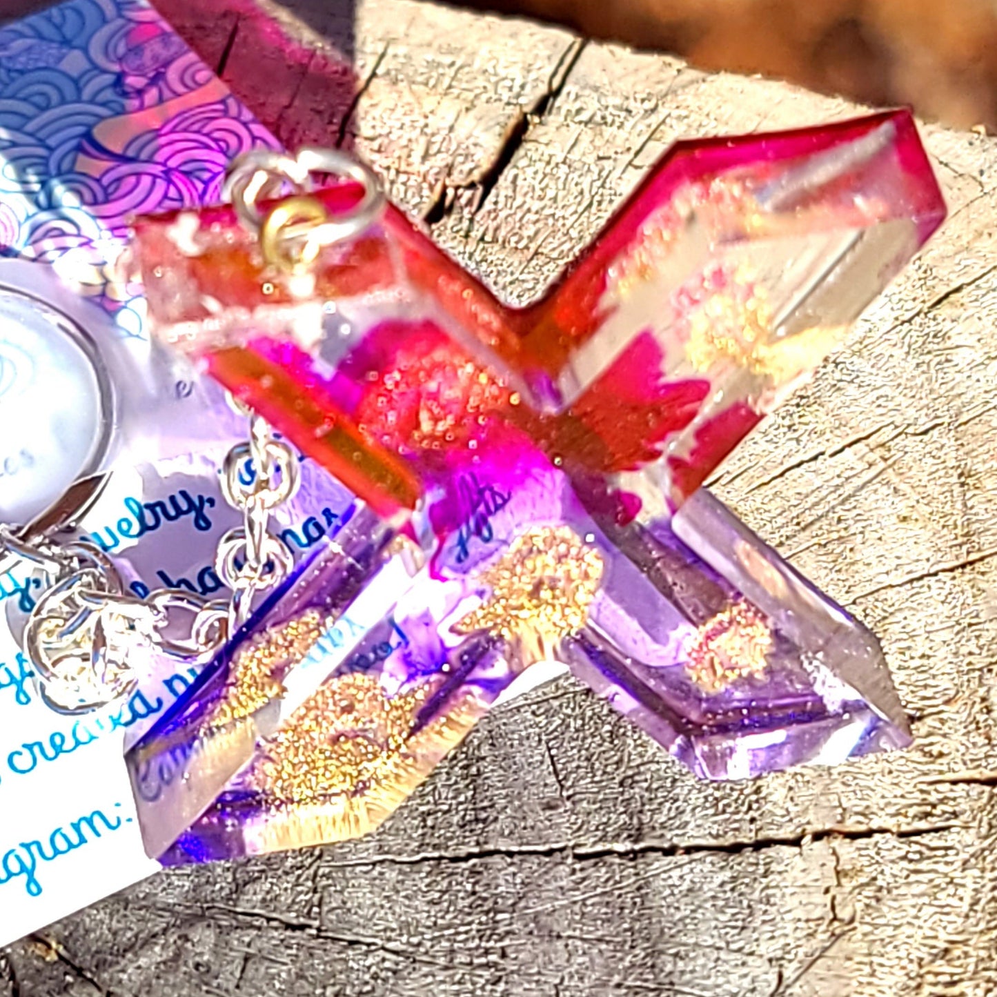 Alphabet Key Chains-Gold, Snowflake