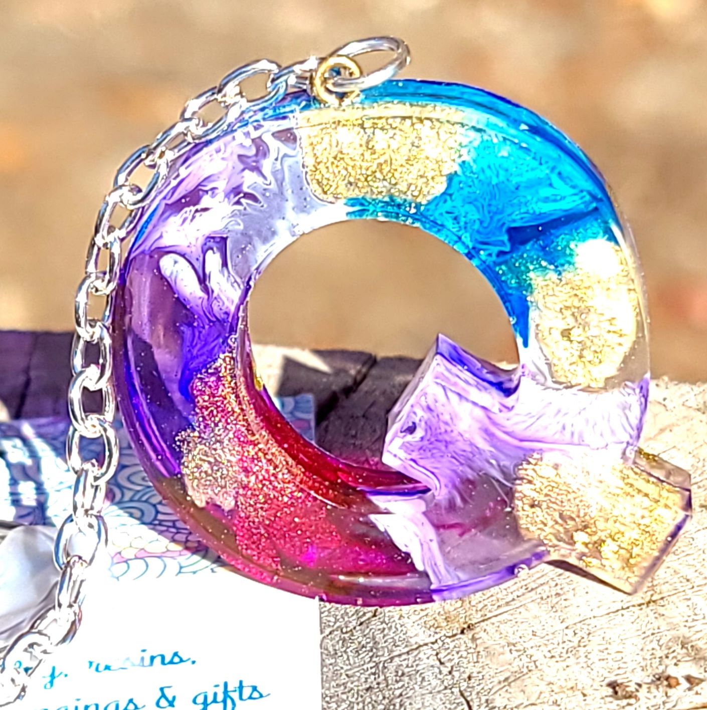 Alphabet Key Chains-Gold, Snowflake