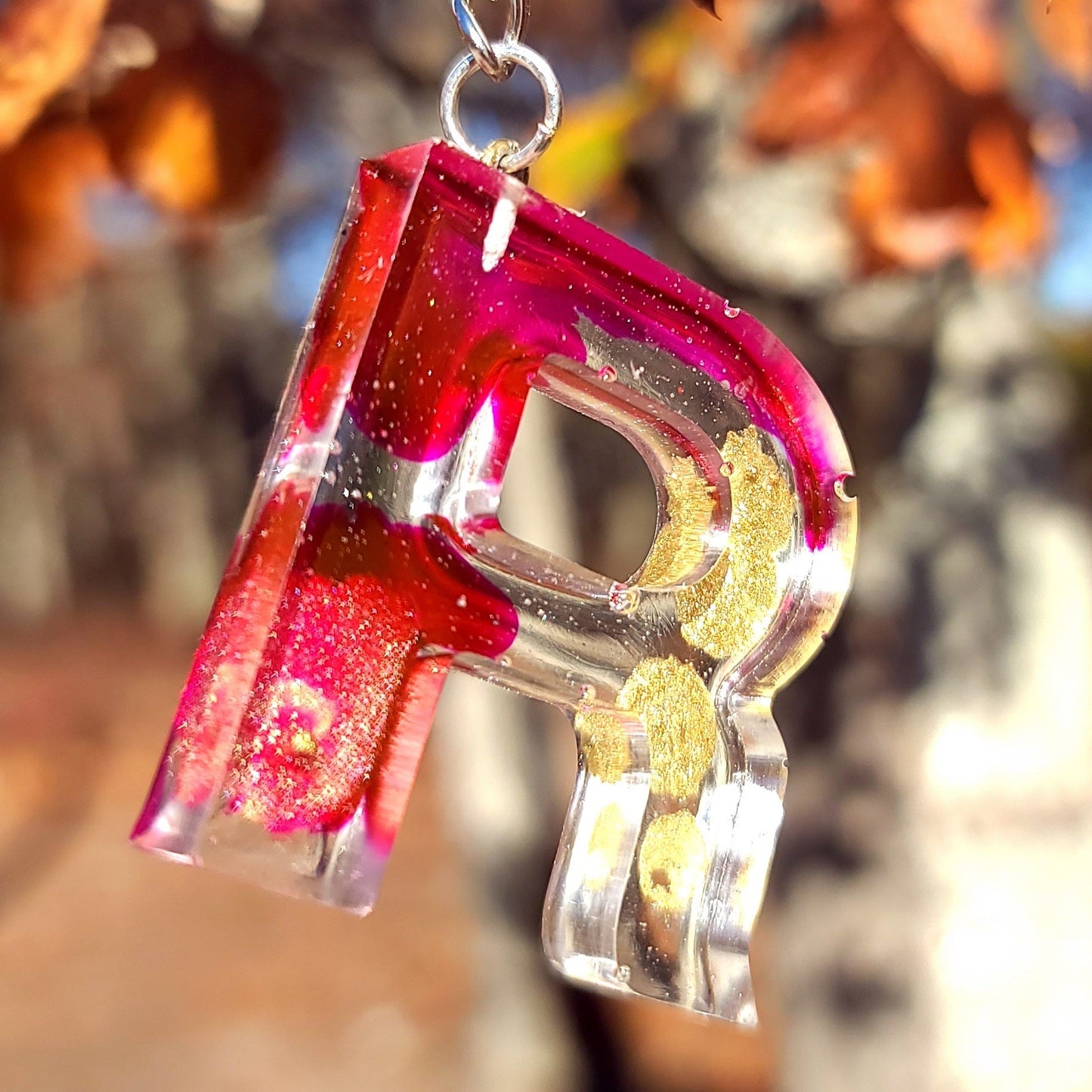 Alphabet Key Chains-Gold, Snowflake
