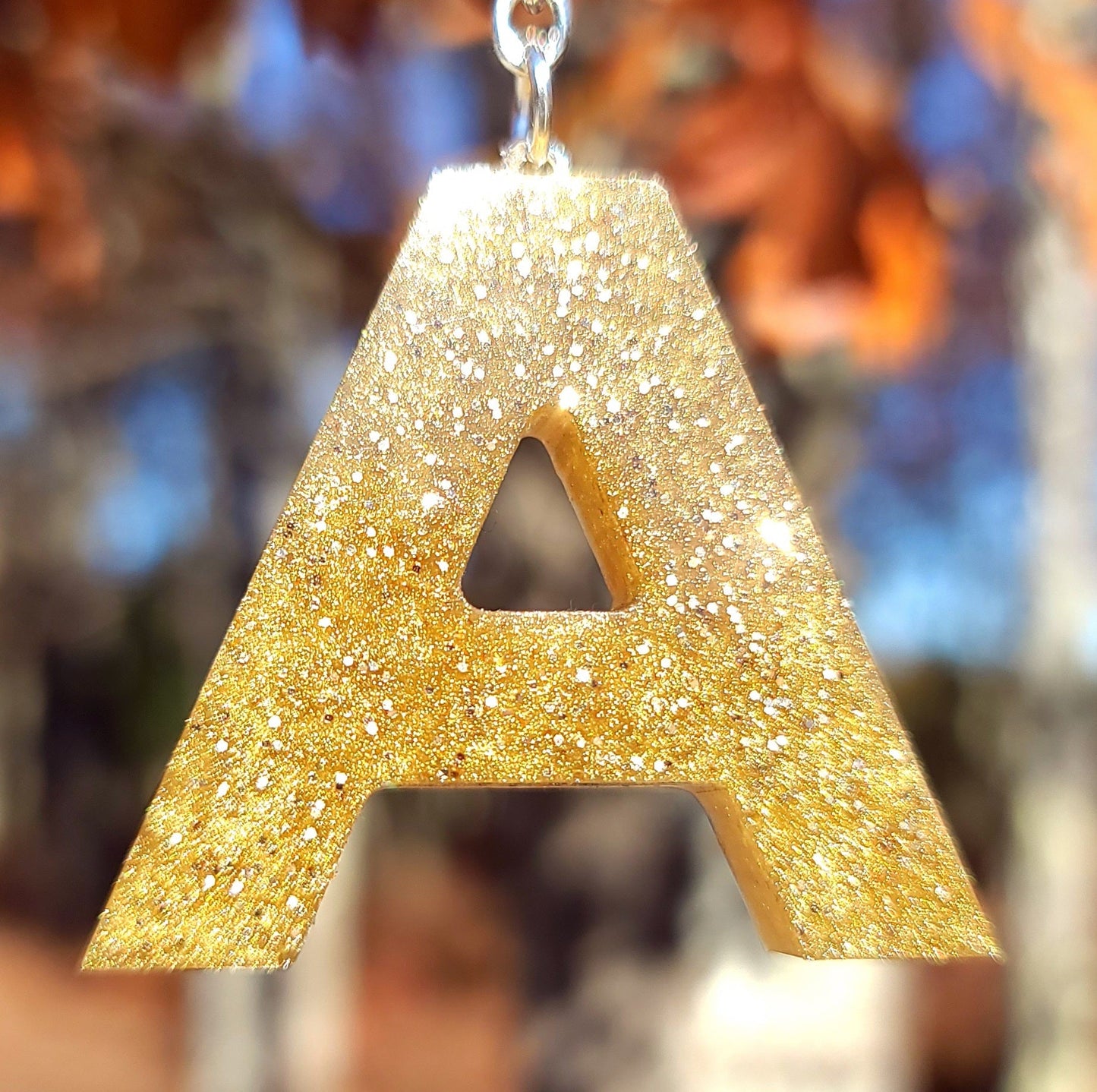 Alphabet Key Chains-Gold, Snowflake