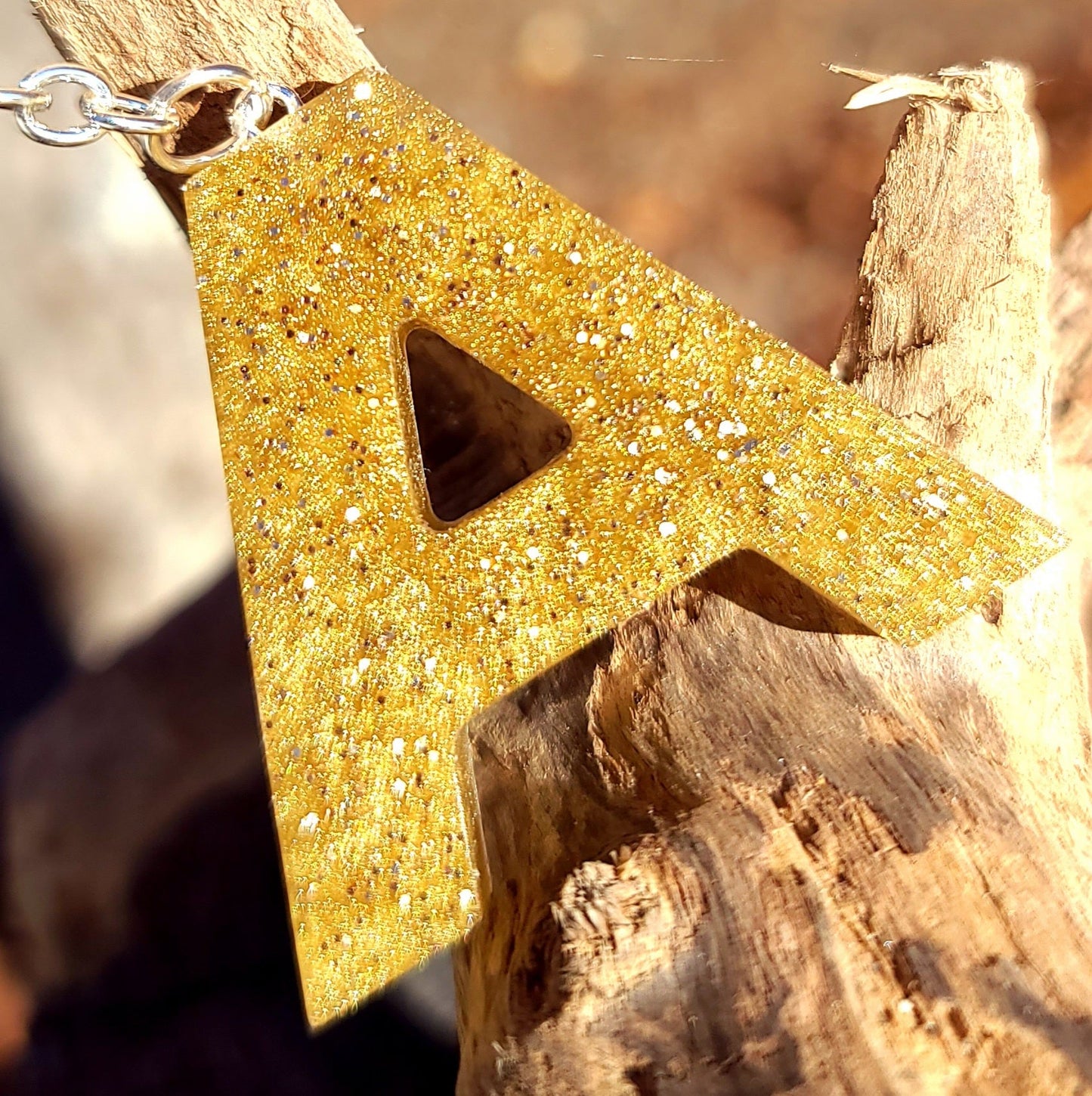 Alphabet Key Chains-Gold, Snowflake