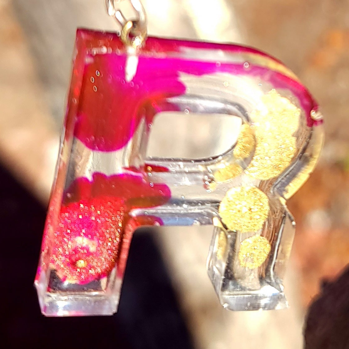 Alphabet Key Chains-Gold, Snowflake