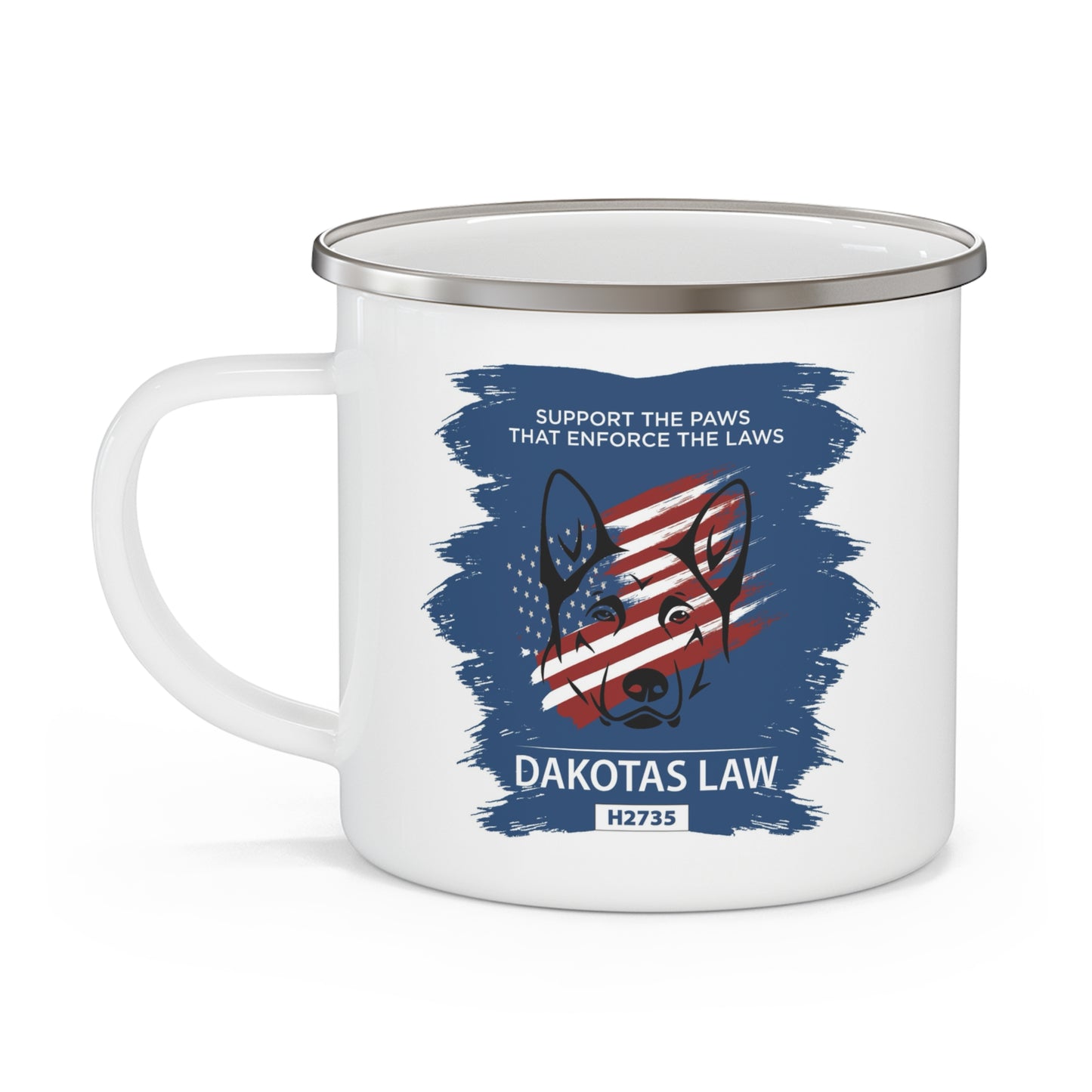 Enamel Mug - Support the Paws Law Enforcement K9s PTSD Awareness