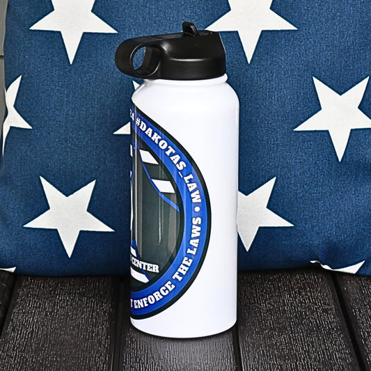 32 oz- HUGE Double Wall Stainless Steel Water Bottle w/K9 PTSD Center Awareness Logo