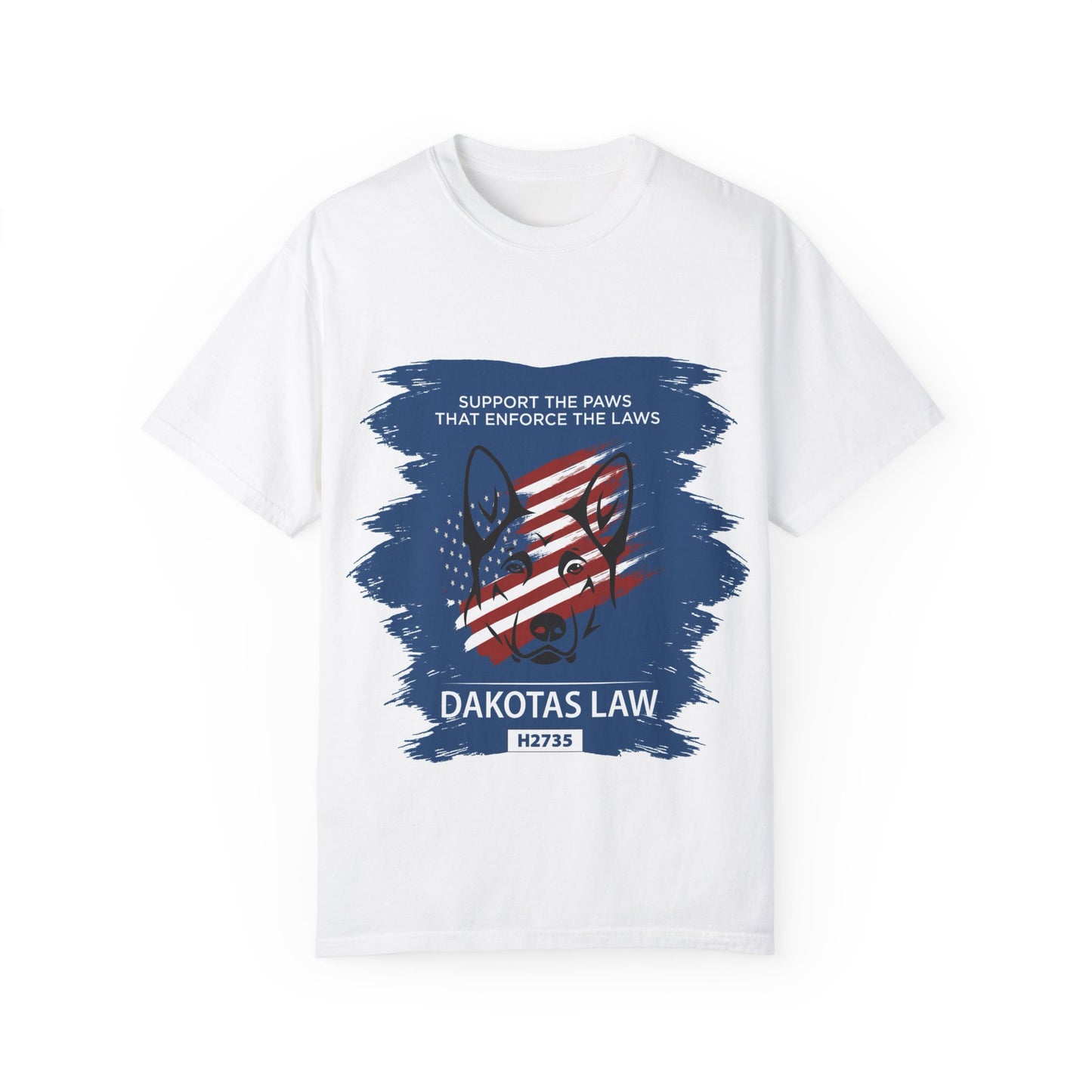 Support the Paws Unisex Garment-Dyed T-Shirt - Dakota's Law Design