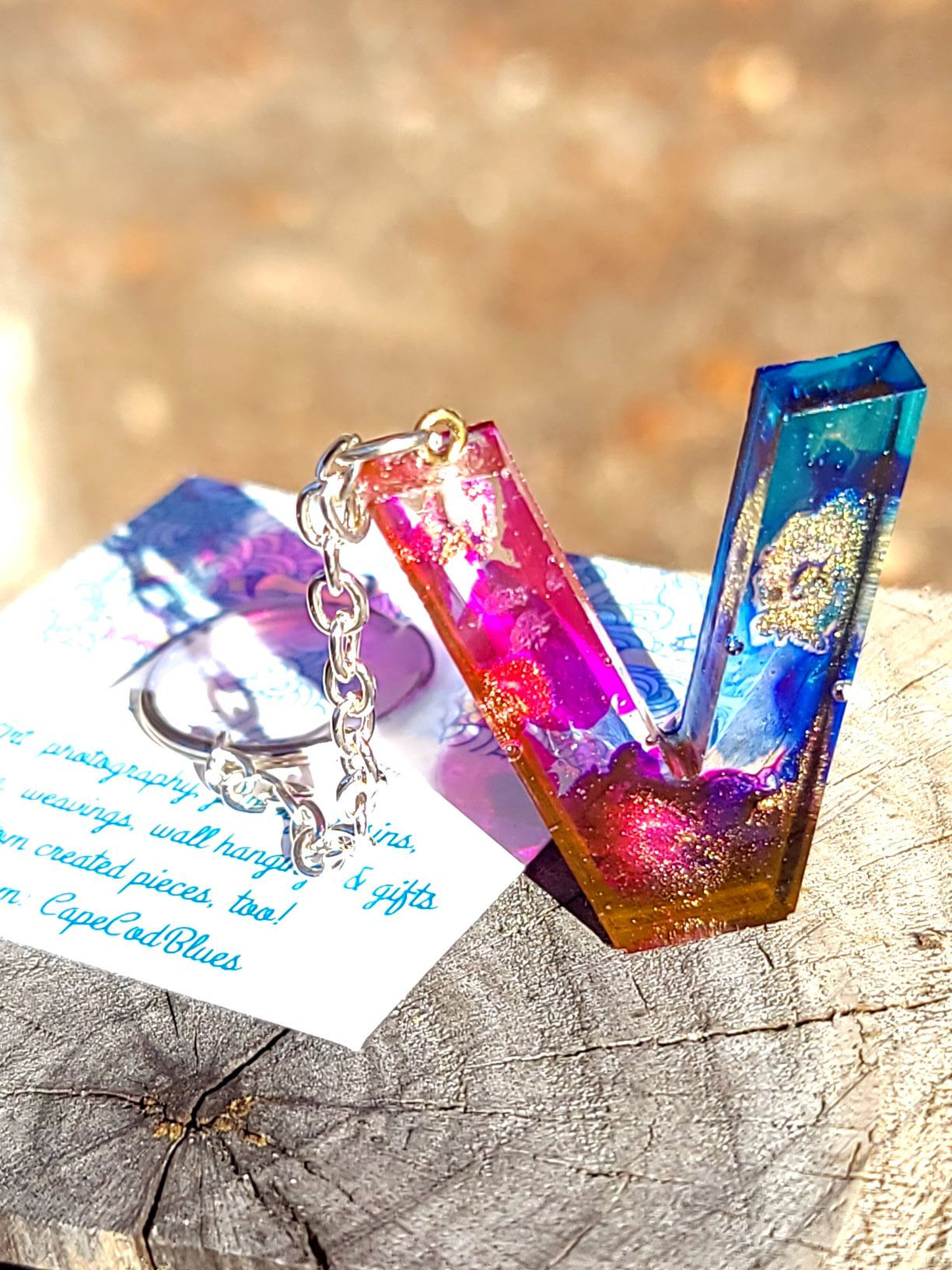 Alphabet Key Chains-Tie Dye, Gold, Pink Sparkle & Snowflake