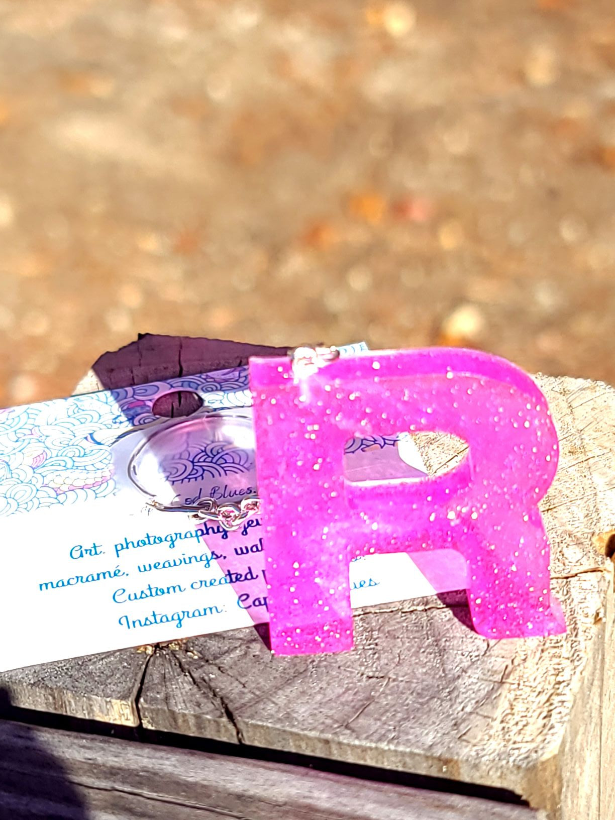 Alphabet Key Chains-Tie Dye, Gold, Pink Sparkle & Snowflake