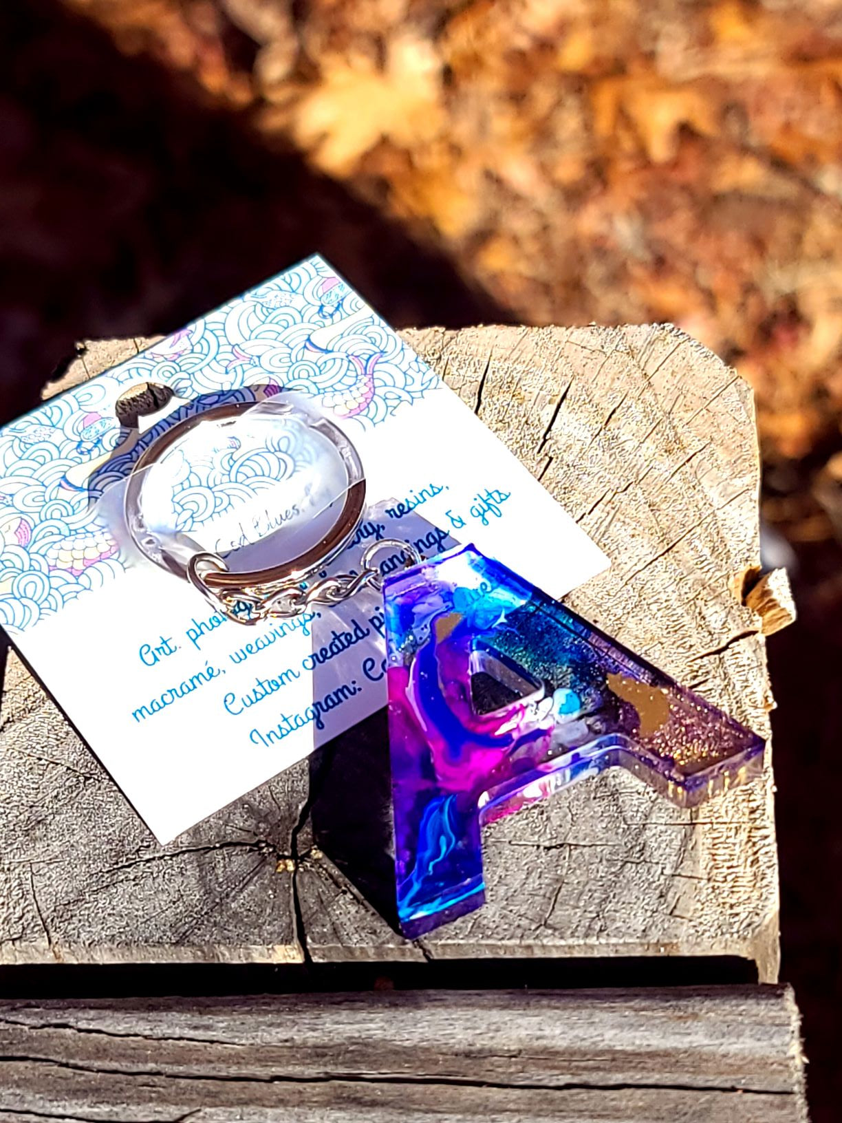 Alphabet Key Chains-Tie Dye, Gold, Pink Sparkle & Snowflake