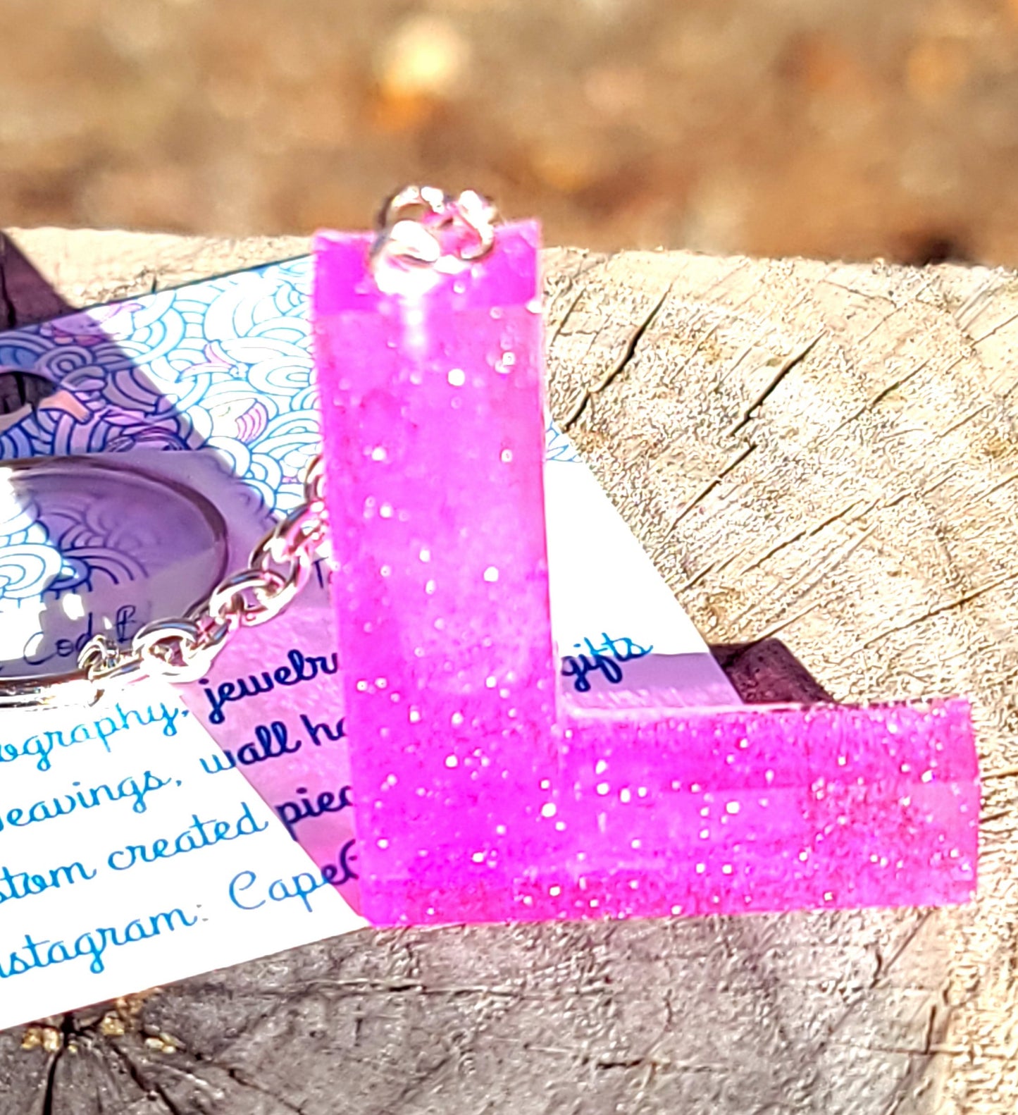 Alphabet Key Chains-Tie Dye, Gold, Pink Sparkle & Snowflake