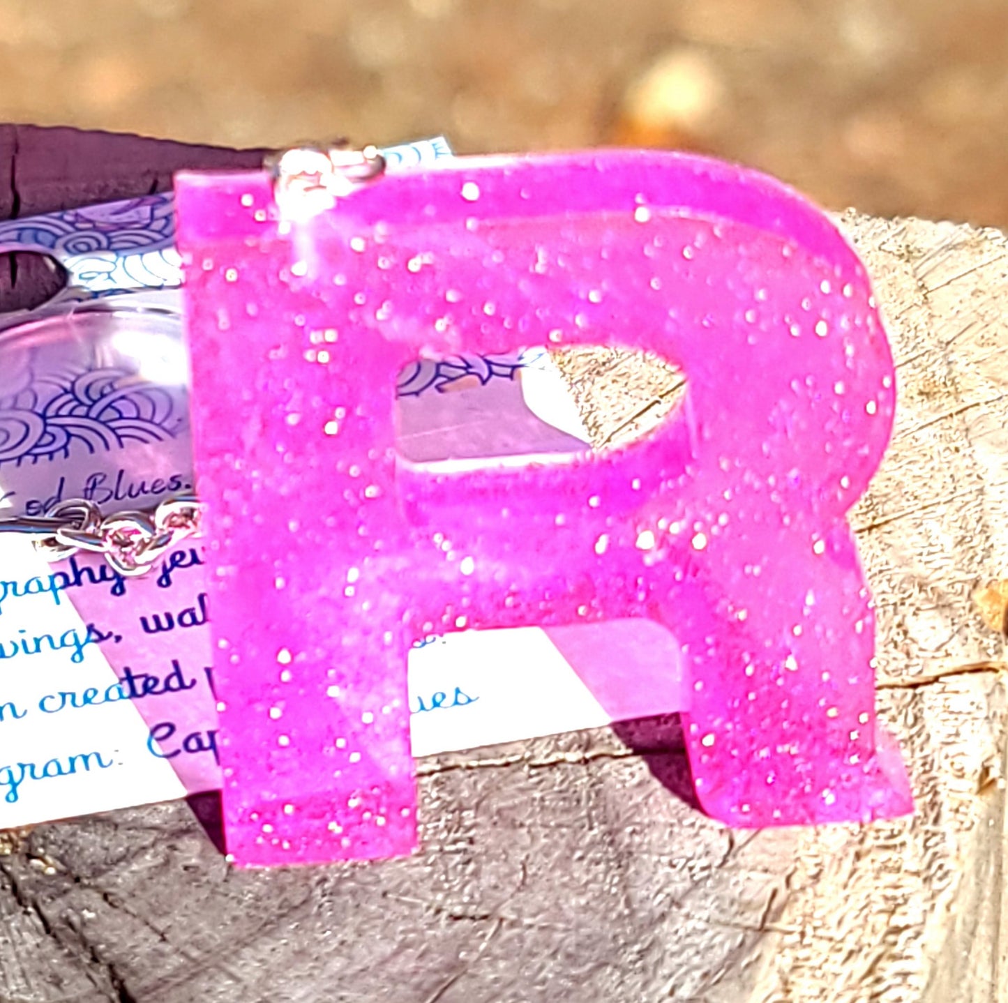 Alphabet Key Chains-Tie Dye, Gold, Pink Sparkle & Snowflake