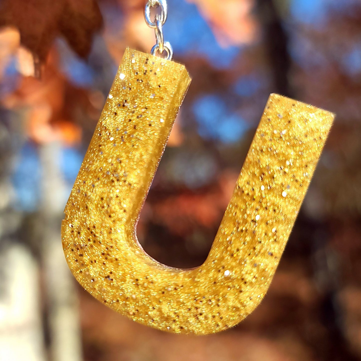 Alphabet Key Chains-Tie Dye, Gold, Pink Sparkle & Snowflake