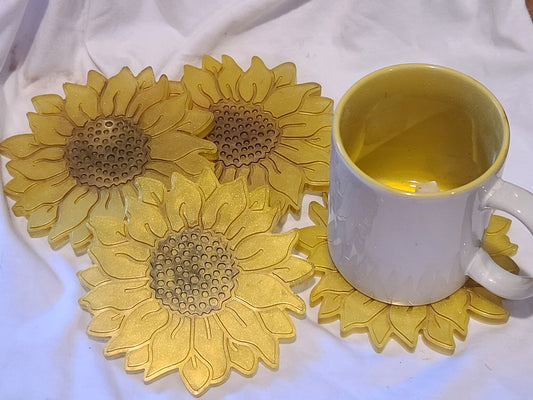 Sunflower Resin Coasters!