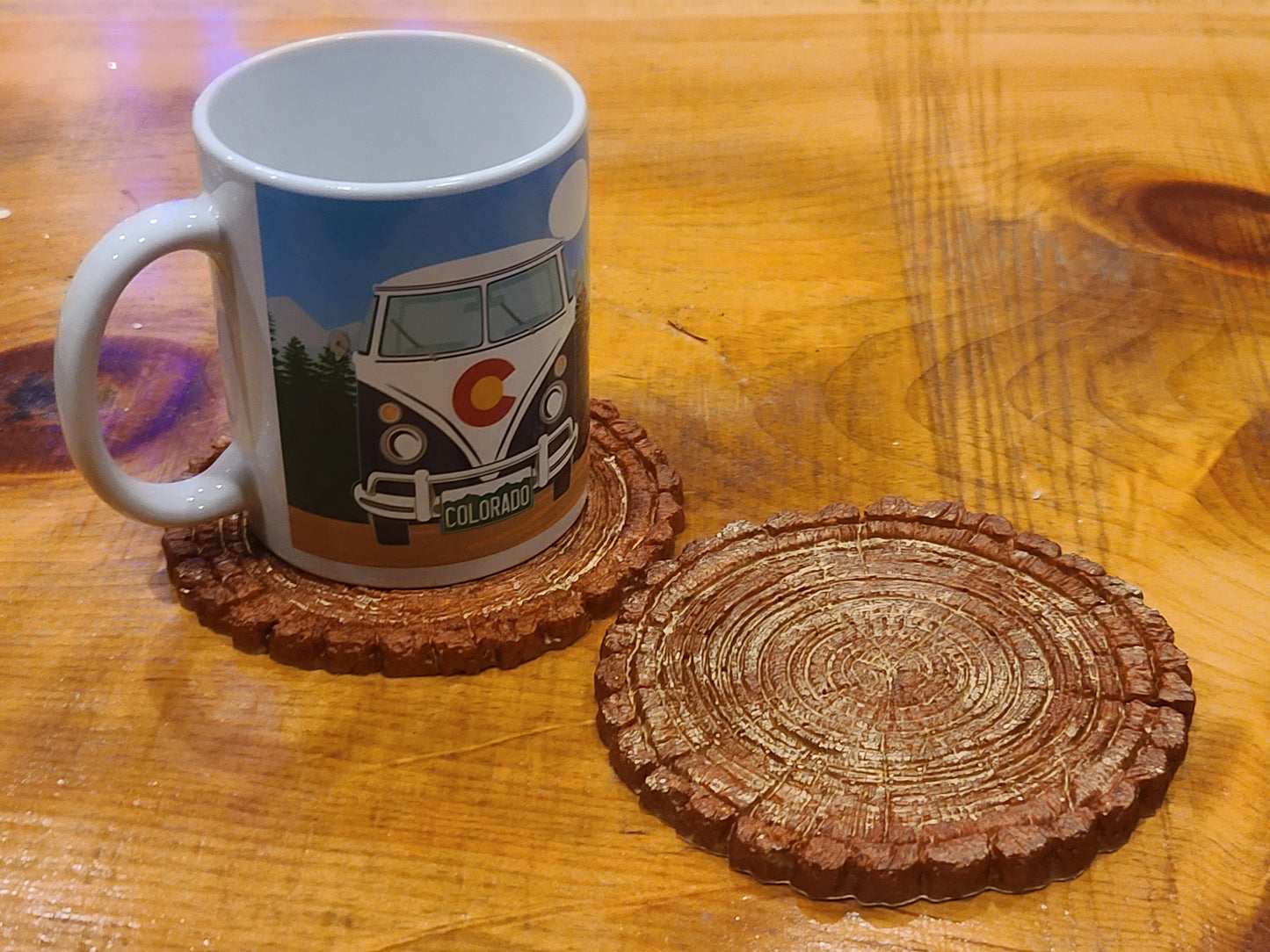 Rustic "Wood" Coasters, Looks like wood, but they're durable resin!