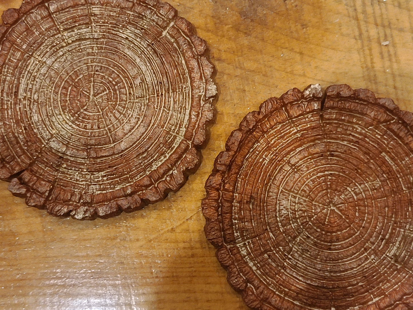 Rustic "Wood" Coasters, Looks like wood, but they're durable resin!